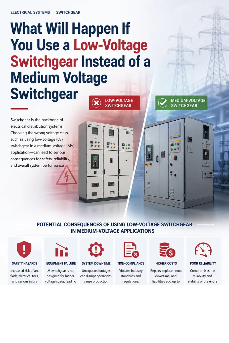 Apa sing bakal kelakon yen sampeyan nggunakake Switchgear Tegangan Sedheng tinimbang Switchgear Tegangan Sedheng?