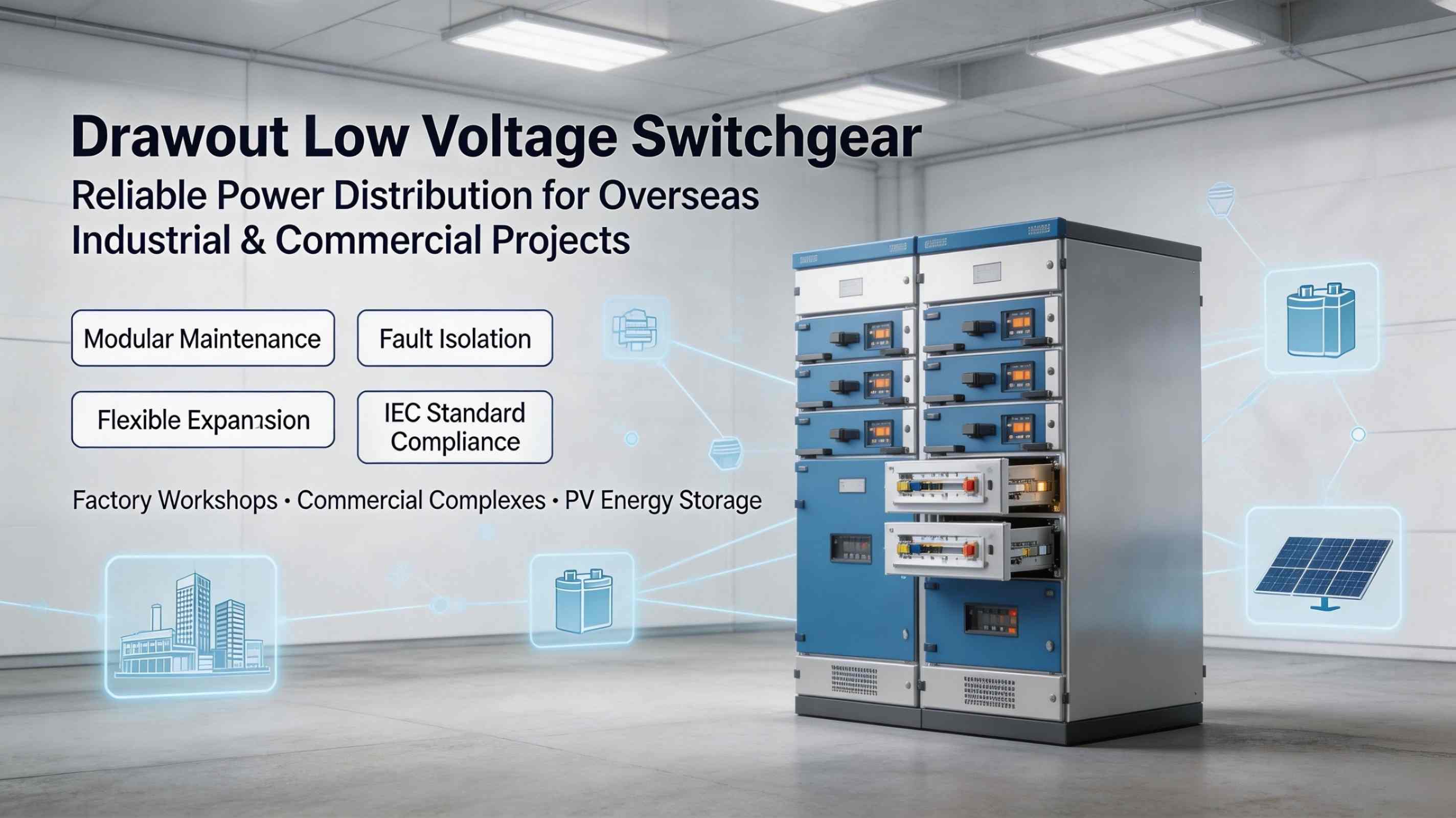 Switchgear Tegangan Rendah Tarik: Pandhuan Pilihan Praktis kanggo Pangopènan Suda & Ekspansi Gampang ing Proyek Industri & Komersial Luar Negeri